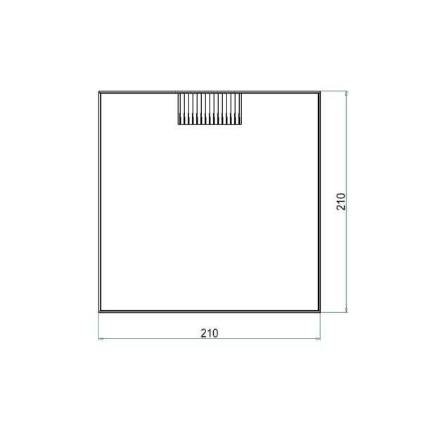 Produktbild UBD 212 163  -  Schwerlast-Unterflur-Bodendose UBD 210 inkl. belegtem Deckel aus Chromstahl, geschliffen, und 1 Bürstenauslass
